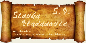 Slavka Vladanović vizit kartica